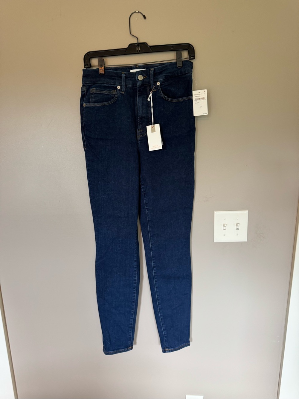 Good American Fits Everyone Dark Blue High-Rise Skinny Jeans